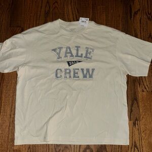 American Eagle Outfitters Yale Crew Beige T-Shirt